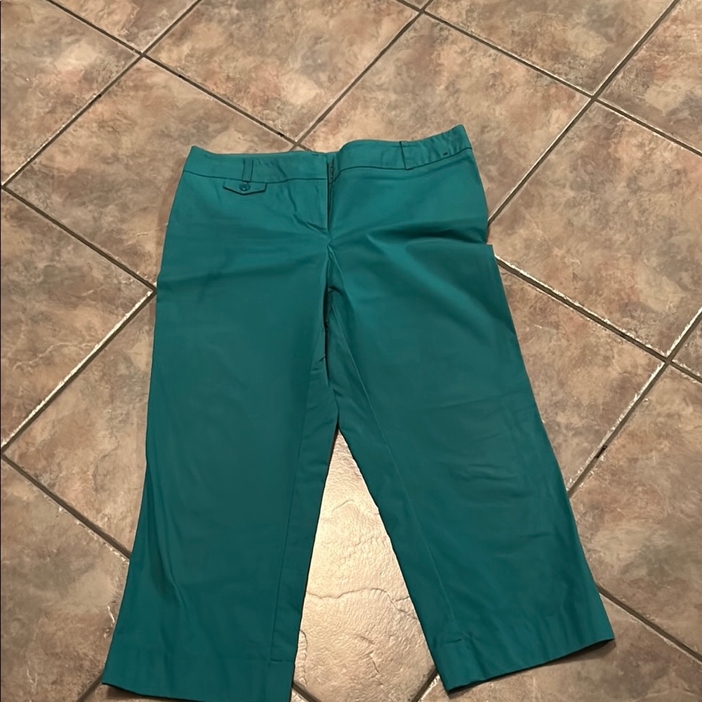 New York & Company Green Capris Casual Style